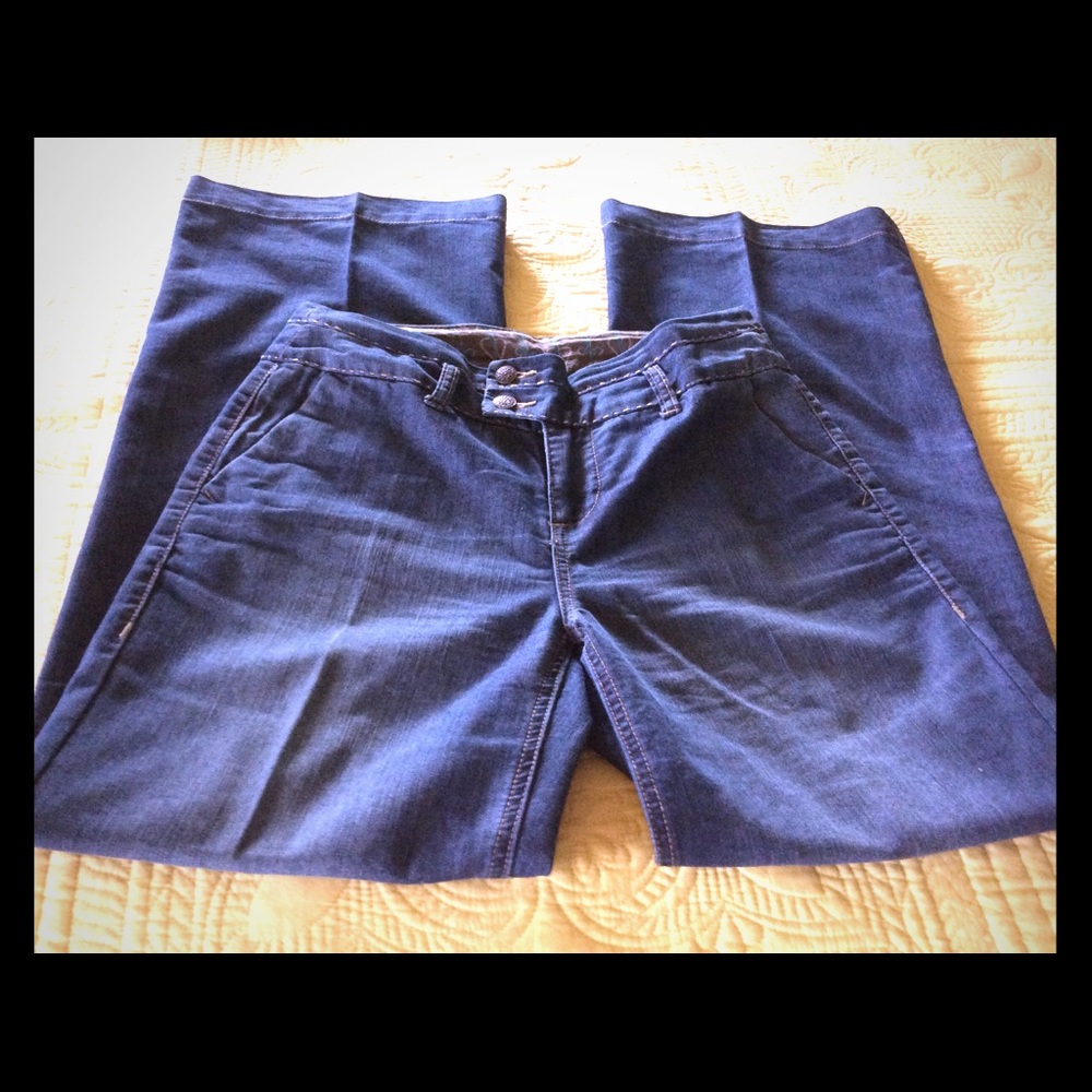 Never worn wide leg jeans.